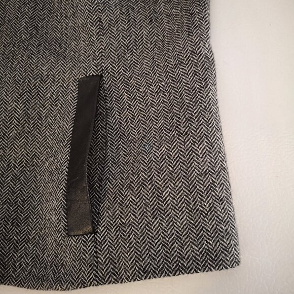 Albert Nipon Ladies Size 10 Black & Dark Grey Fully Lined Wool Blazer - Picture 4 of 12